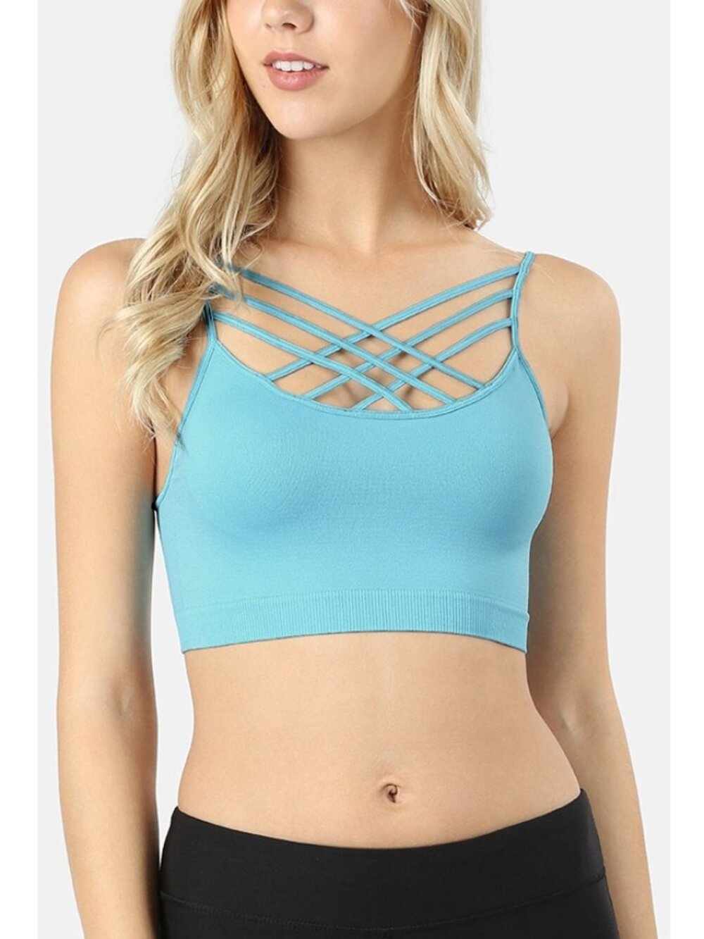 Seamless Crisscross Bralette - Picture 2 of 6